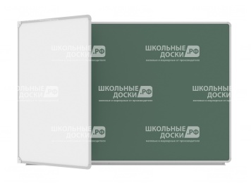 Двухэлементная магнитная доска комбинированная 225х100 см ДО-22к