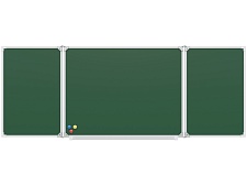 Трёхэлементная магнитная доска для мела 200x75 см эмаль ДЗ 3.31